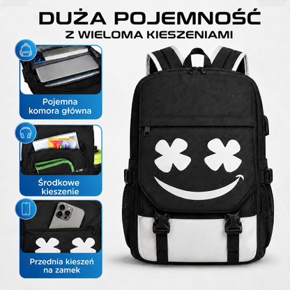 3W1 ZESTAW SZKOLNY ŚWIECĄCY W CIEMNOŚCI NA NIEBIESKO